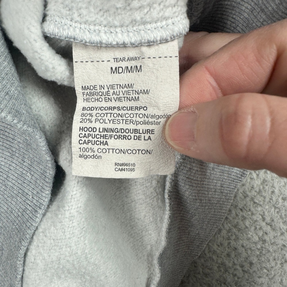Under Armour Rival Fleece Hoodie Mens Medium Grey Pullover Logo 1366723 035 - Picture 7 of 9